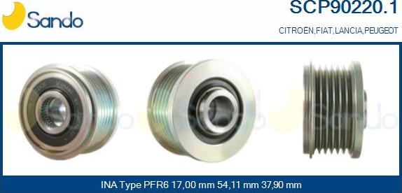 Sando SCP90220.1 - Puleggia cinghia, Alternatore autozon.pro