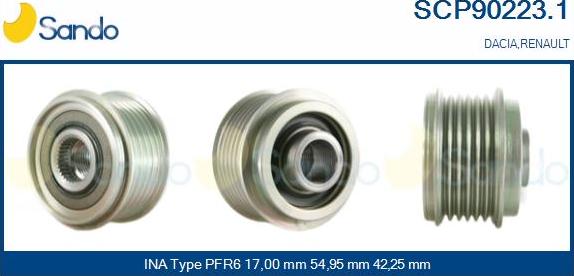 Sando SCP90223.1 - Puleggia cinghia, Alternatore autozon.pro