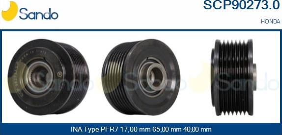 Sando SCP90273.0 - Puleggia cinghia, Alternatore autozon.pro