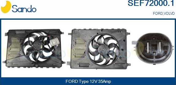 Sando SEF72000.1 - Elettromotore, Ventola radiatore autozon.pro