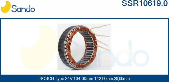 Sando SSR10619.0 - Statore, Alternatore autozon.pro