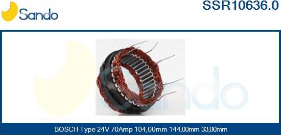 Sando SSR10636.0 - Statore, Alternatore autozon.pro