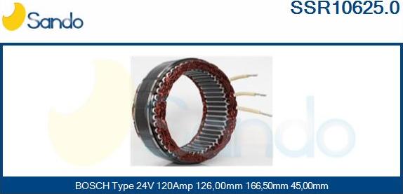 Sando SSR10625.0 - Statore, Alternatore autozon.pro