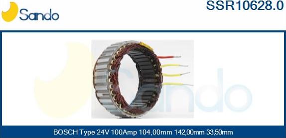 Sando SSR10628.0 - Statore, Alternatore autozon.pro