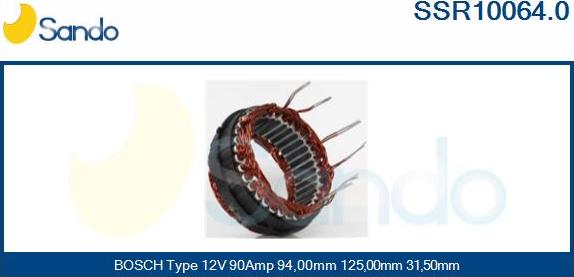 Sando SSR10064.0 - Statore, Alternatore autozon.pro