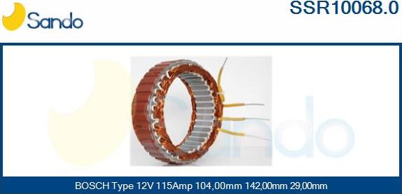 Sando SSR10068.0 - Statore, Alternatore autozon.pro