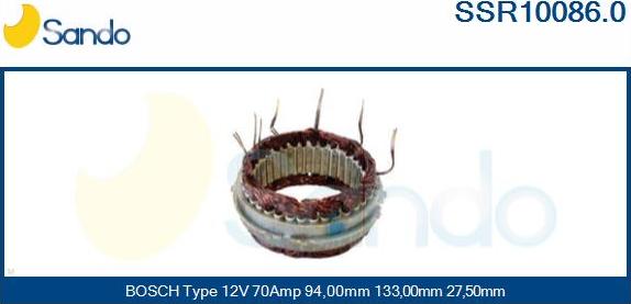 Sando SSR10086.0 - Statore, Alternatore autozon.pro