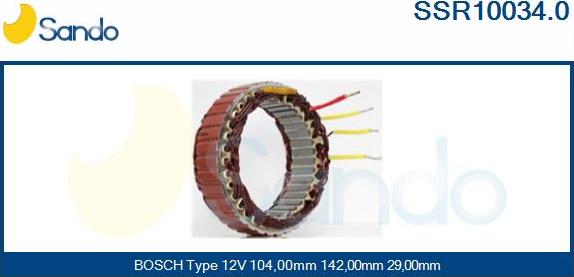 Sando SSR10034.0 - Statore, Alternatore autozon.pro