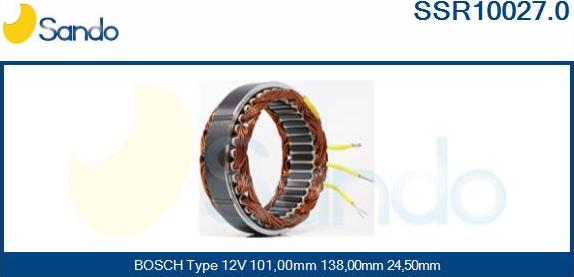 Sando SSR10027.0 - Statore, Alternatore autozon.pro