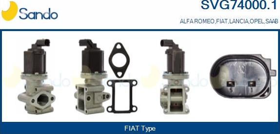 Sando SVG74000.1 - Valvola ricircolo gas scarico-EGR autozon.pro