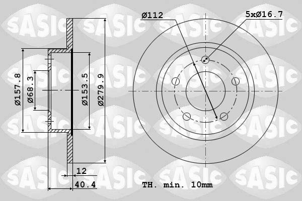 Sasic 9004906J - Discofreno autozon.pro