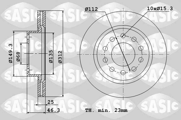 Sasic 9004903J - Discofreno autozon.pro