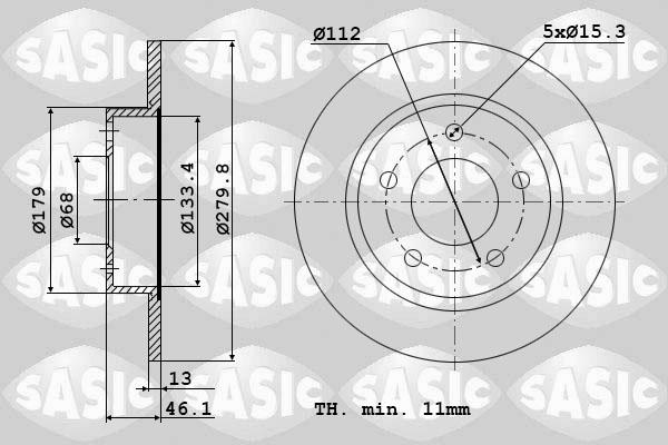 Sasic 9004495J - Discofreno autozon.pro