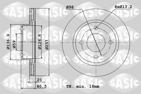 Sasic 9004455J - Discofreno autozon.pro