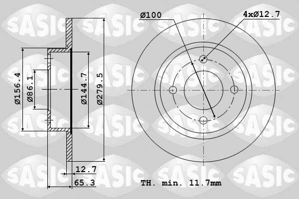 Sasic 9004462J - Discofreno autozon.pro