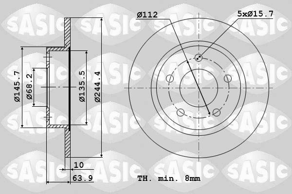 Sasic 9004588J - Discofreno autozon.pro