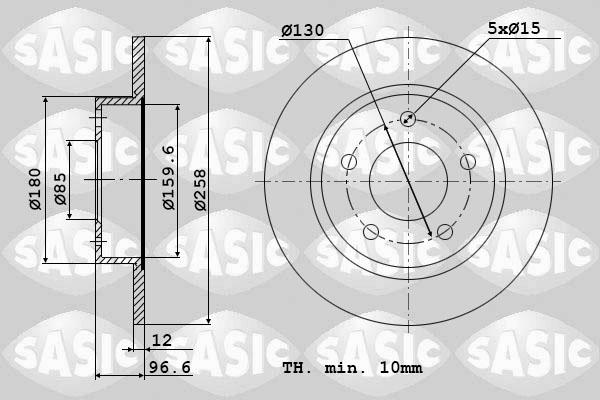 Sasic 9004841J - Discofreno autozon.pro