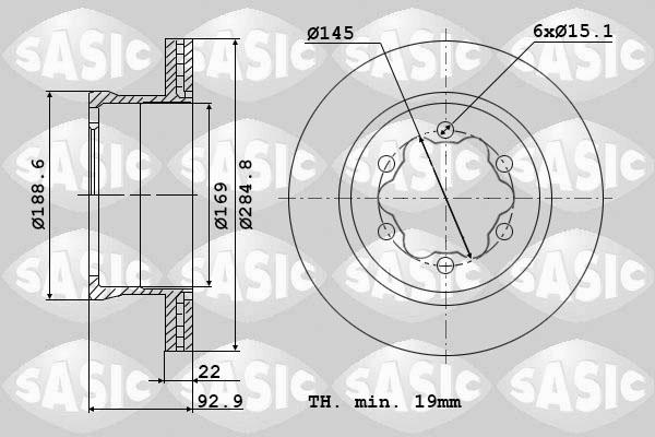 Sasic 9004843J - Discofreno autozon.pro