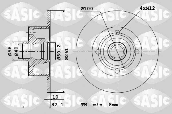 Sasic 9004866J - Discofreno autozon.pro