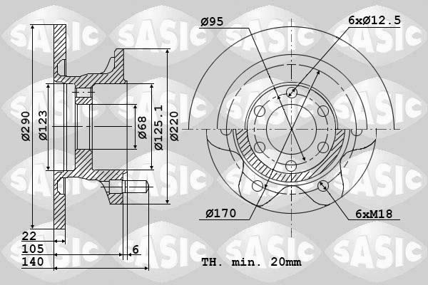 Sasic 9004809J - Discofreno autozon.pro