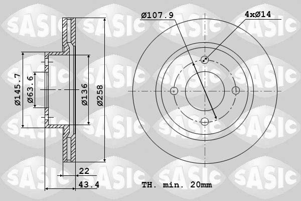 Sasic 9004817J - Discofreno autozon.pro