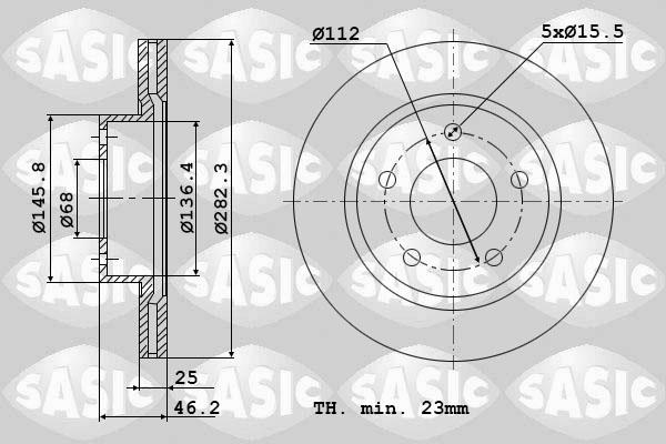 Sasic 9004883J - Discofreno autozon.pro