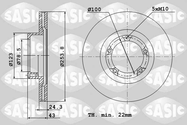 Sasic 9004820J - Discofreno autozon.pro