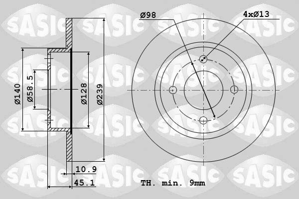 Sasic 9004313J - Discofreno autozon.pro