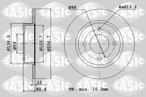 Sasic 9004389J - Discofreno autozon.pro