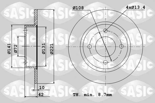 Sasic 9004267J - Discofreno autozon.pro