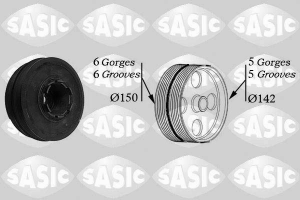 Sasic 9001810 - Puleggia cinghia, Albero a gomiti autozon.pro