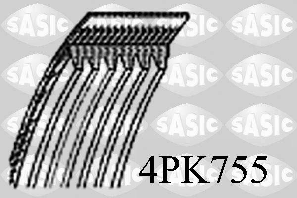 Sasic 4PK755 - Cinghia Poly-V autozon.pro