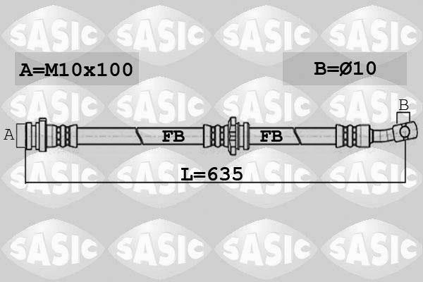 Sasic 6606153 - Flessibile del freno autozon.pro