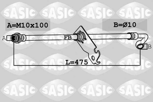 Sasic 6606207 - Flessibile del freno autozon.pro