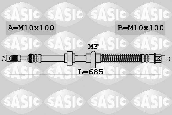 Sasic 6600056 - Flessibile del freno autozon.pro