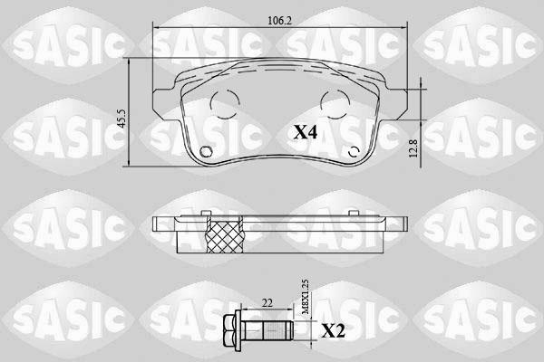 Sasic 6214049 - Kit pastiglie freno, Freno a disco autozon.pro