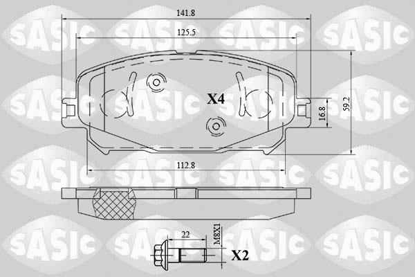 Sasic 6214046 - Kit pastiglie freno, Freno a disco autozon.pro