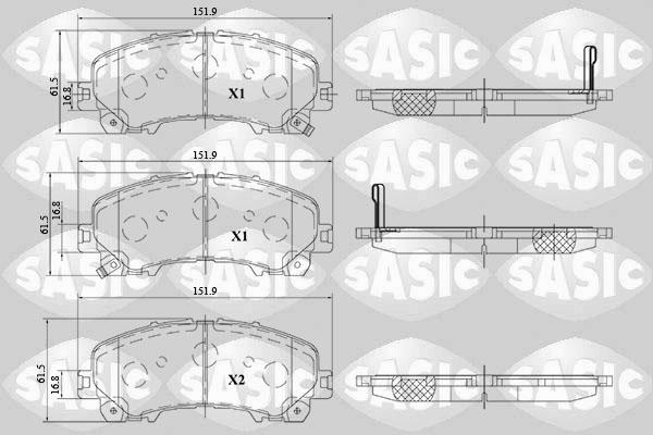 Sasic 6214040 - Kit pastiglie freno, Freno a disco autozon.pro