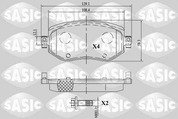 Sasic 6214041 - Kit pastiglie freno, Freno a disco autozon.pro