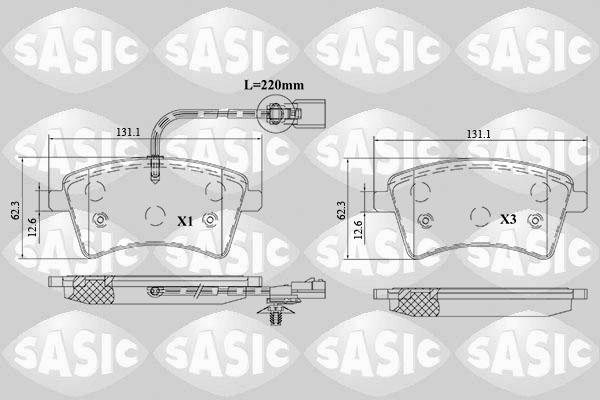 Sasic 6214043 - Kit pastiglie freno, Freno a disco autozon.pro