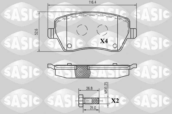 Sasic 6214051 - Kit pastiglie freno, Freno a disco autozon.pro