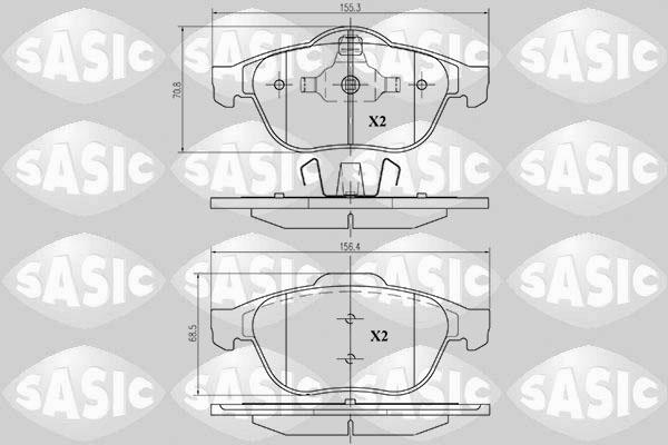 Sasic 6214009 - Kit pastiglie freno, Freno a disco autozon.pro