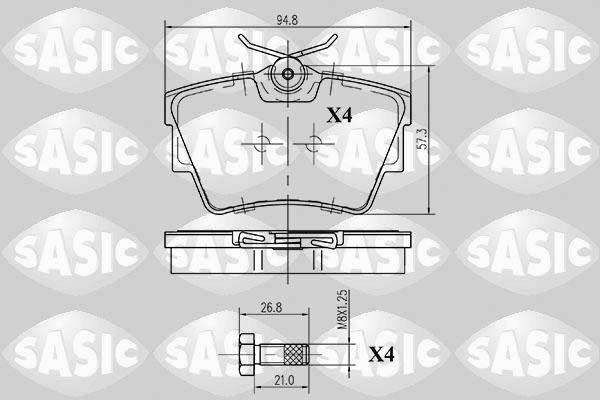 Sasic 6214005 - Kit pastiglie freno, Freno a disco autozon.pro