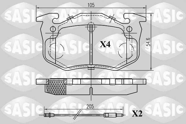 Sasic 6214001 - Kit pastiglie freno, Freno a disco autozon.pro