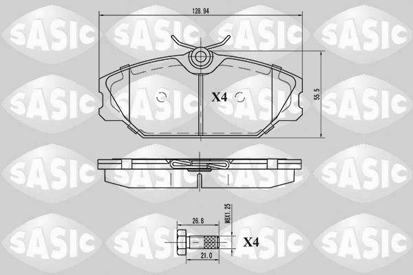 Sasic 6214008 - Kit pastiglie freno, Freno a disco autozon.pro