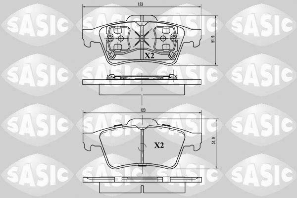 Sasic 6214003 - Kit pastiglie freno, Freno a disco autozon.pro