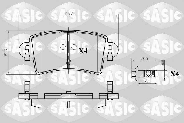 Sasic 6214013 - Kit pastiglie freno, Freno a disco autozon.pro