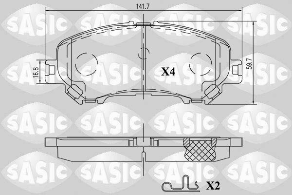 Sasic 6214039 - Kit pastiglie freno, Freno a disco autozon.pro