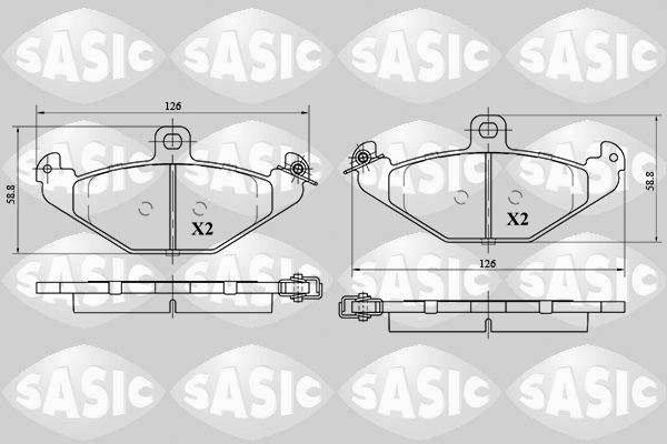 Sasic 6214031 - Kit pastiglie freno, Freno a disco autozon.pro