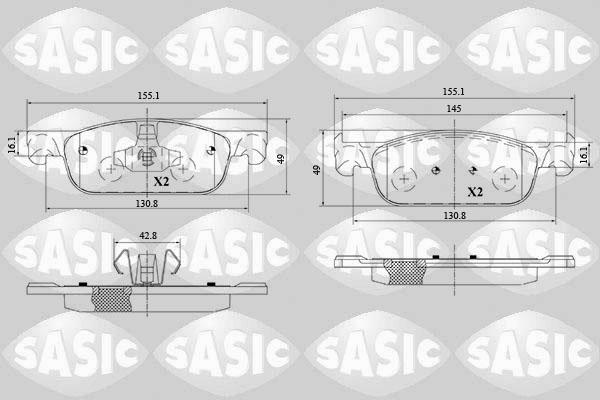 Sasic 6214037 - Kit pastiglie freno, Freno a disco autozon.pro